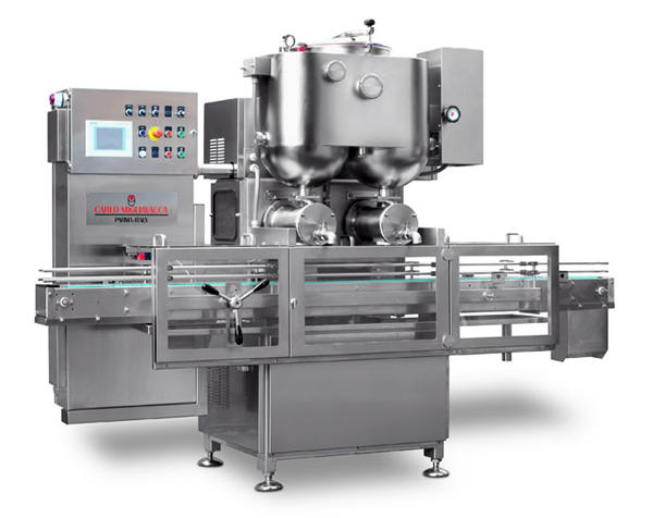 Dubultā galvas pusautomātiskā augļu ievārījuma pildīšanas mašīna 