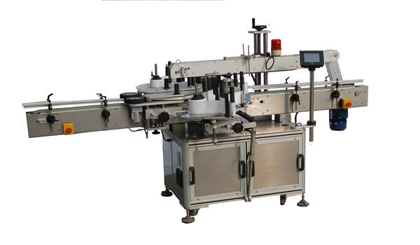 Plastmasas pudeļu dubultā sānu marķēšanas mašīna šampūnam